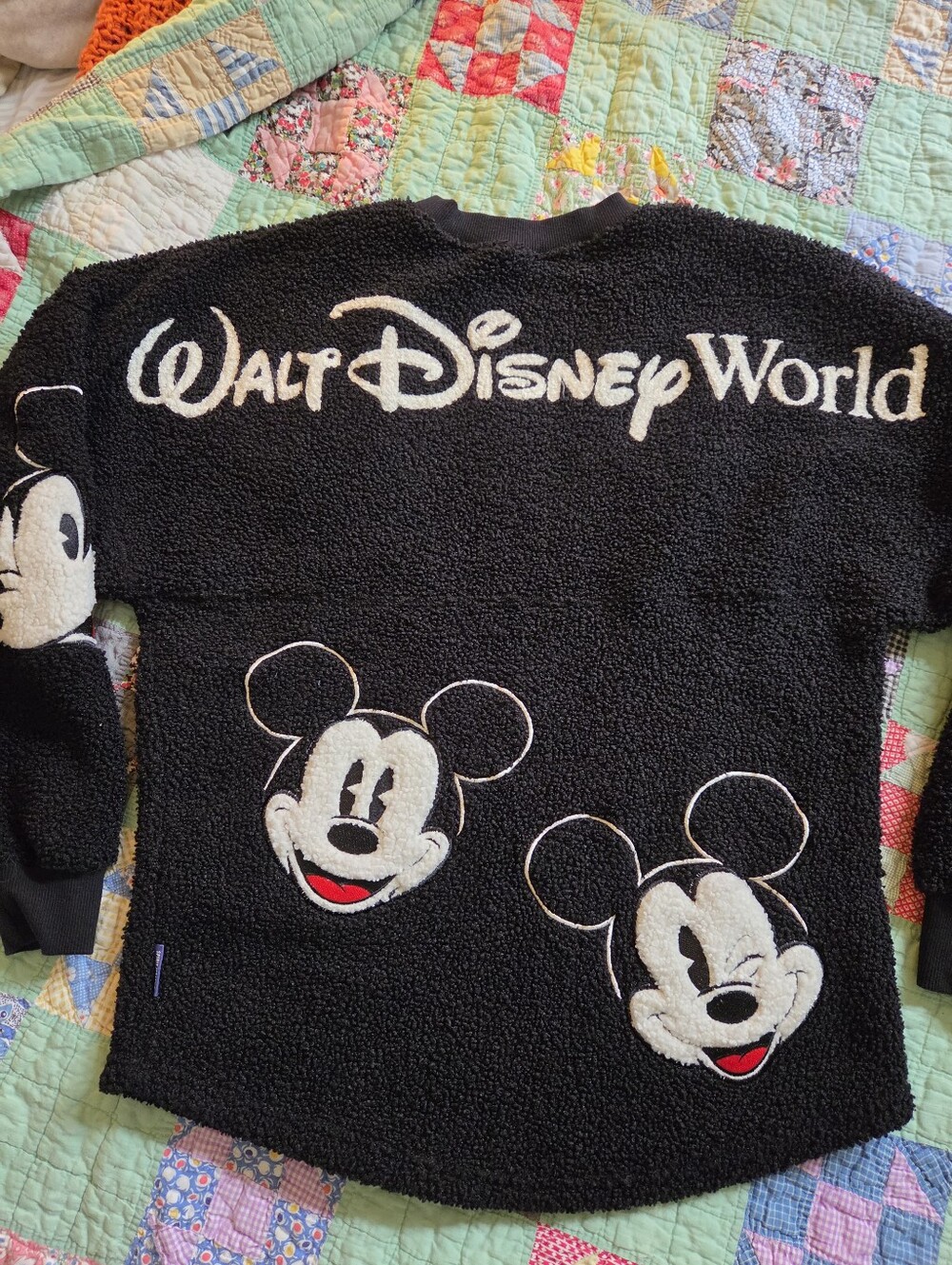 Walt Disney World Sherpa Fuzzy Spirit Jersey Sweatshirt Size S/M